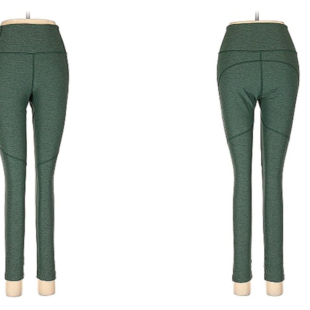 Outdoor Voices ¾ Warm-Up Crop Leggings, Activewear, Hunter Green, Size M